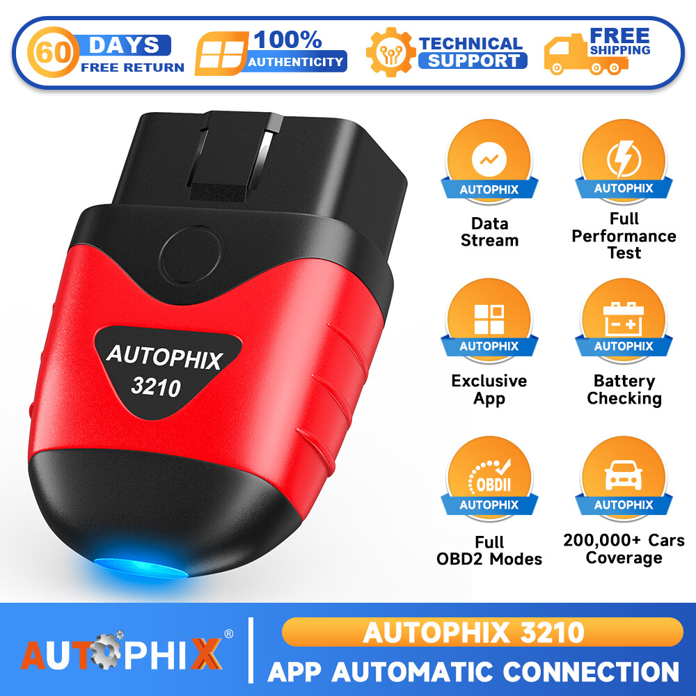 AUTOPHIX OBD2 Scanner Bluetooth Smog Check Car Diagnostic Tool for iOS & Android