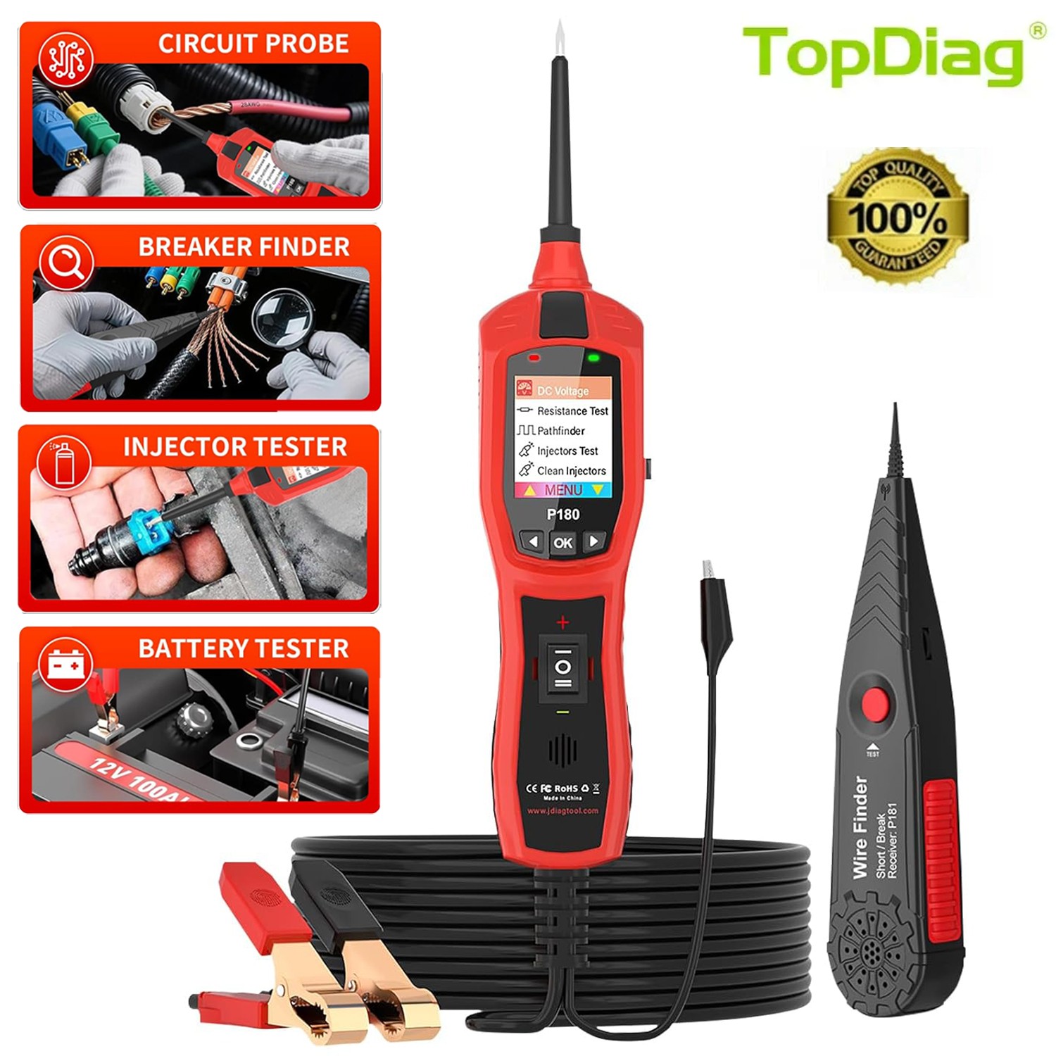 9~30V P180 Car Circuit Diagnostic Tester Vehicle Electrical Systems Probe Kit