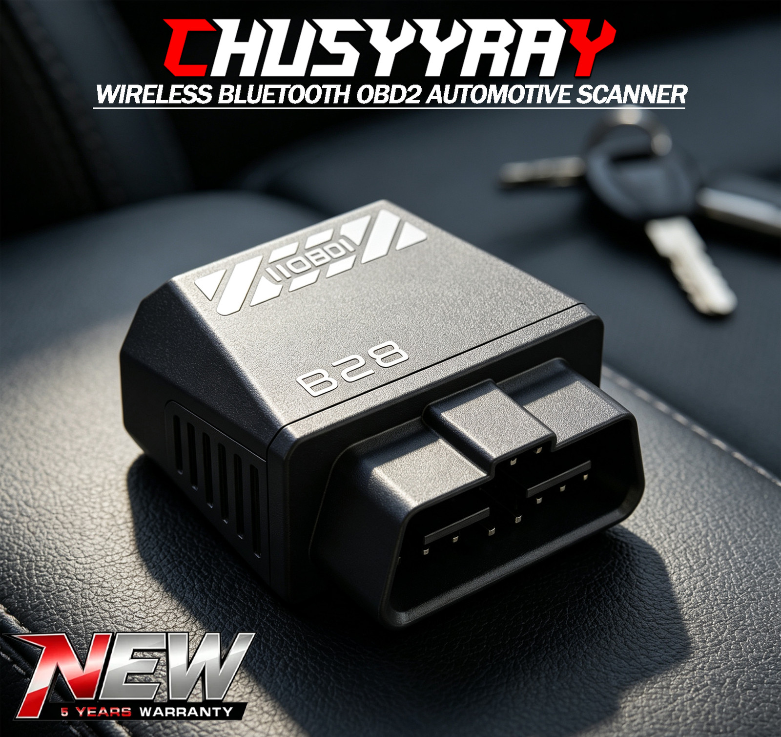 New B28 OBD2 Bluetooth 5.1 Scanner 25K80 Check Engine Code Reader Car Diagnostic