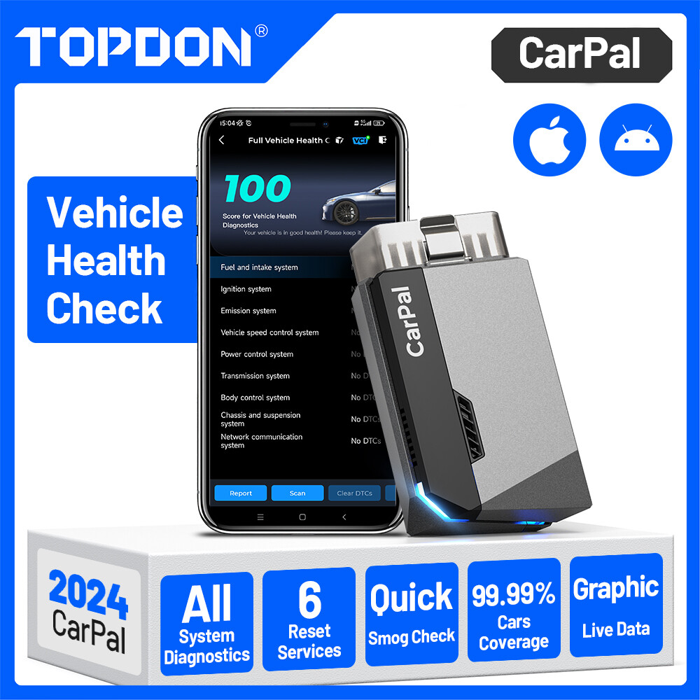 TOPDON CarPal OBD2 Scanner Car Diagnostic Tool ABS SRS Code Reader Oil Reset
