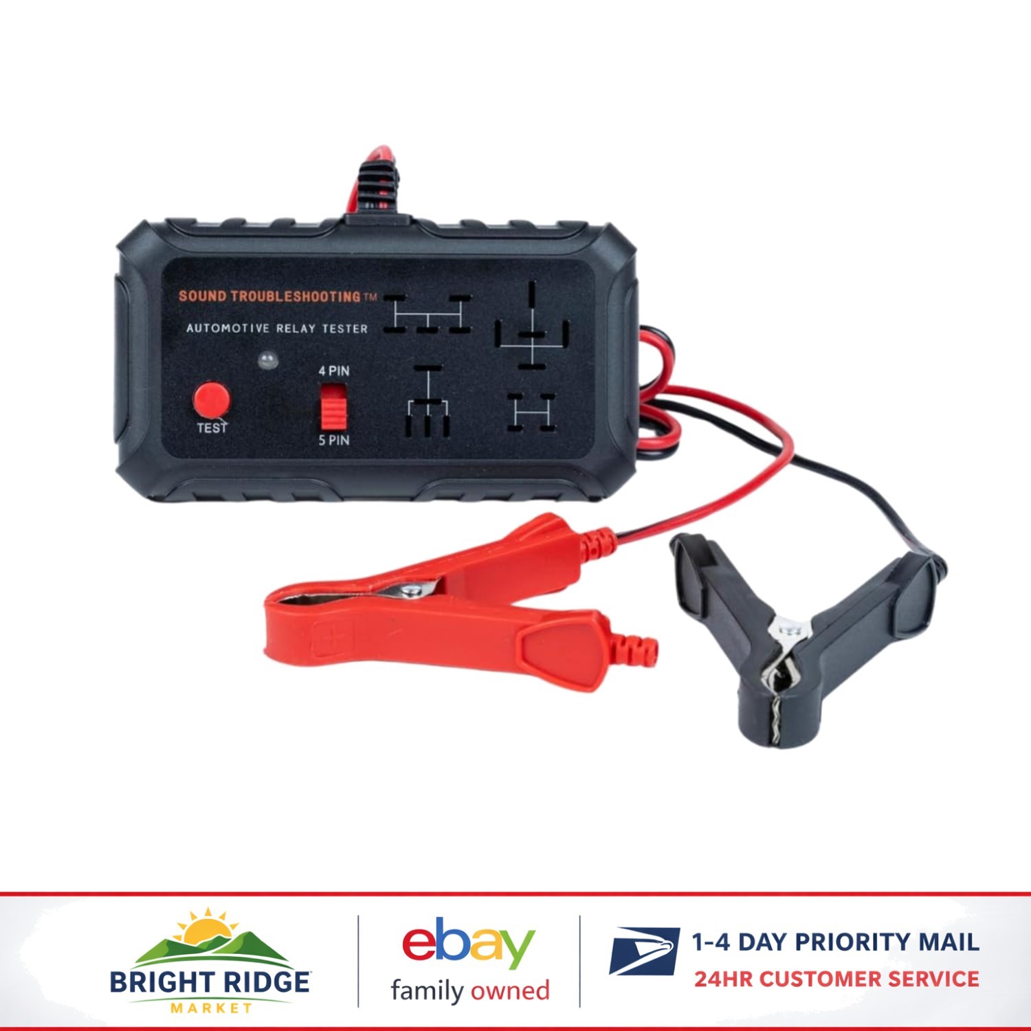 Automotive Relay Tester for 4 & 5 Pin Relays, Ideal DIY Car Diagnostic Tool