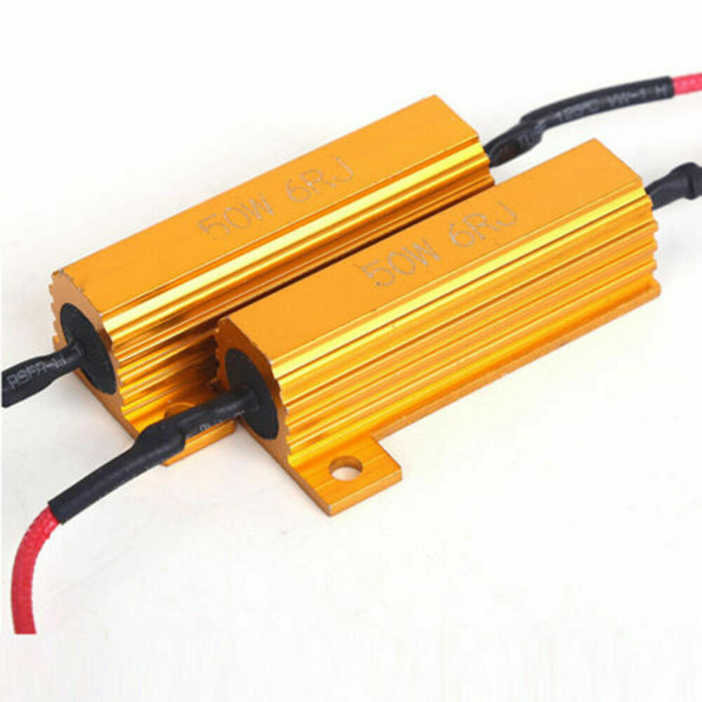 Dos resistencias de carga de 50W 6ohmKit Stop Flicker Error Code y CANBUS Fix