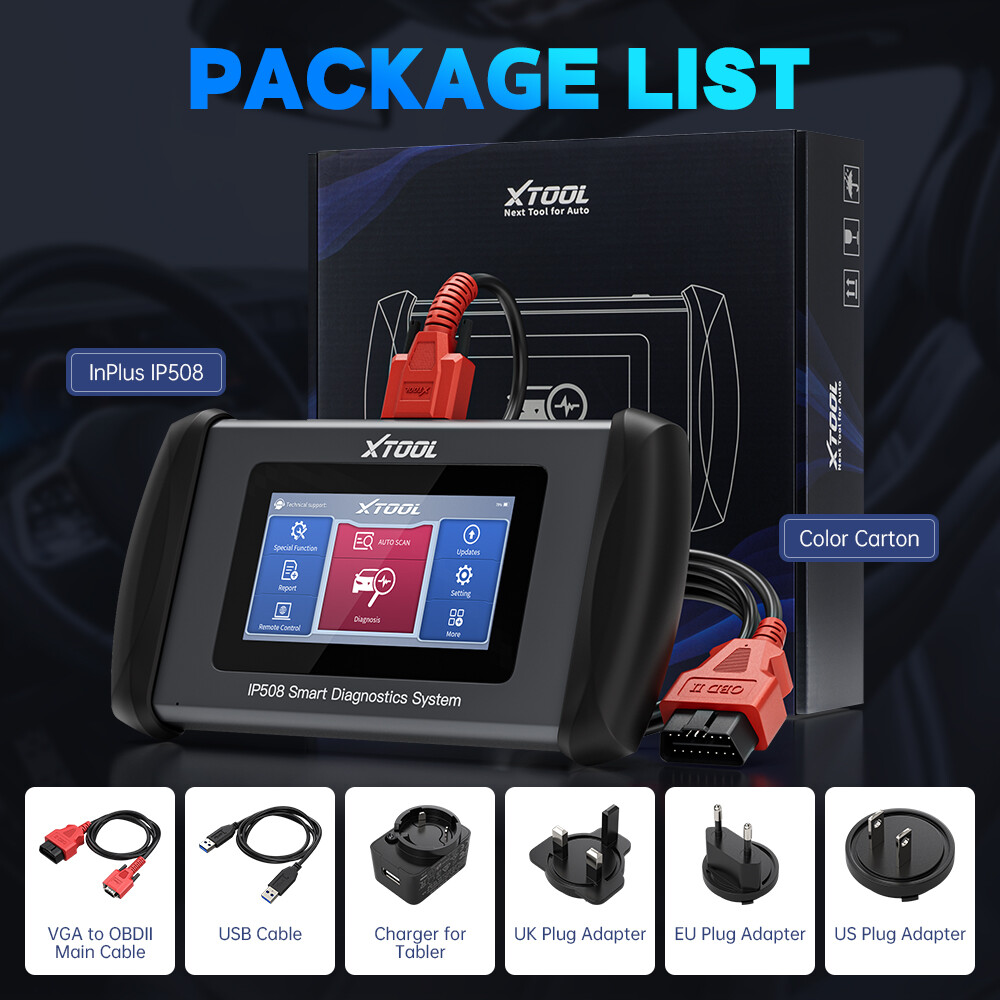 XTOOL IP508 OBD2 Scanner Diagnostic Tool Engine PCM ABS SRS EPB Auto Oil Reset