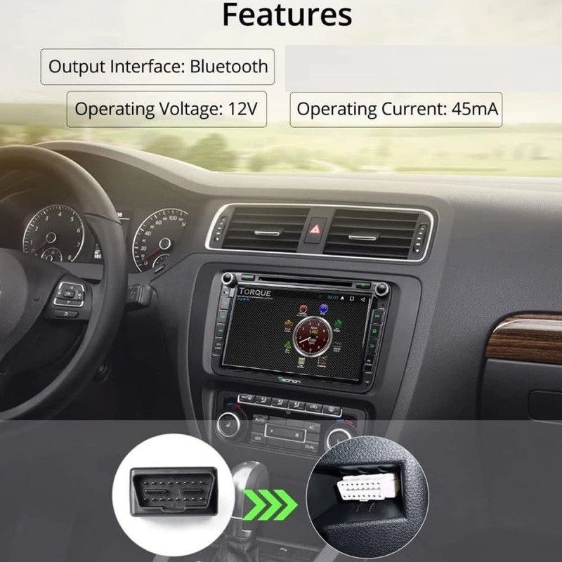 Universal ELM327 OBD2 Code Reader Car Diagnostic Scanner Android iOS 2026 V1.5