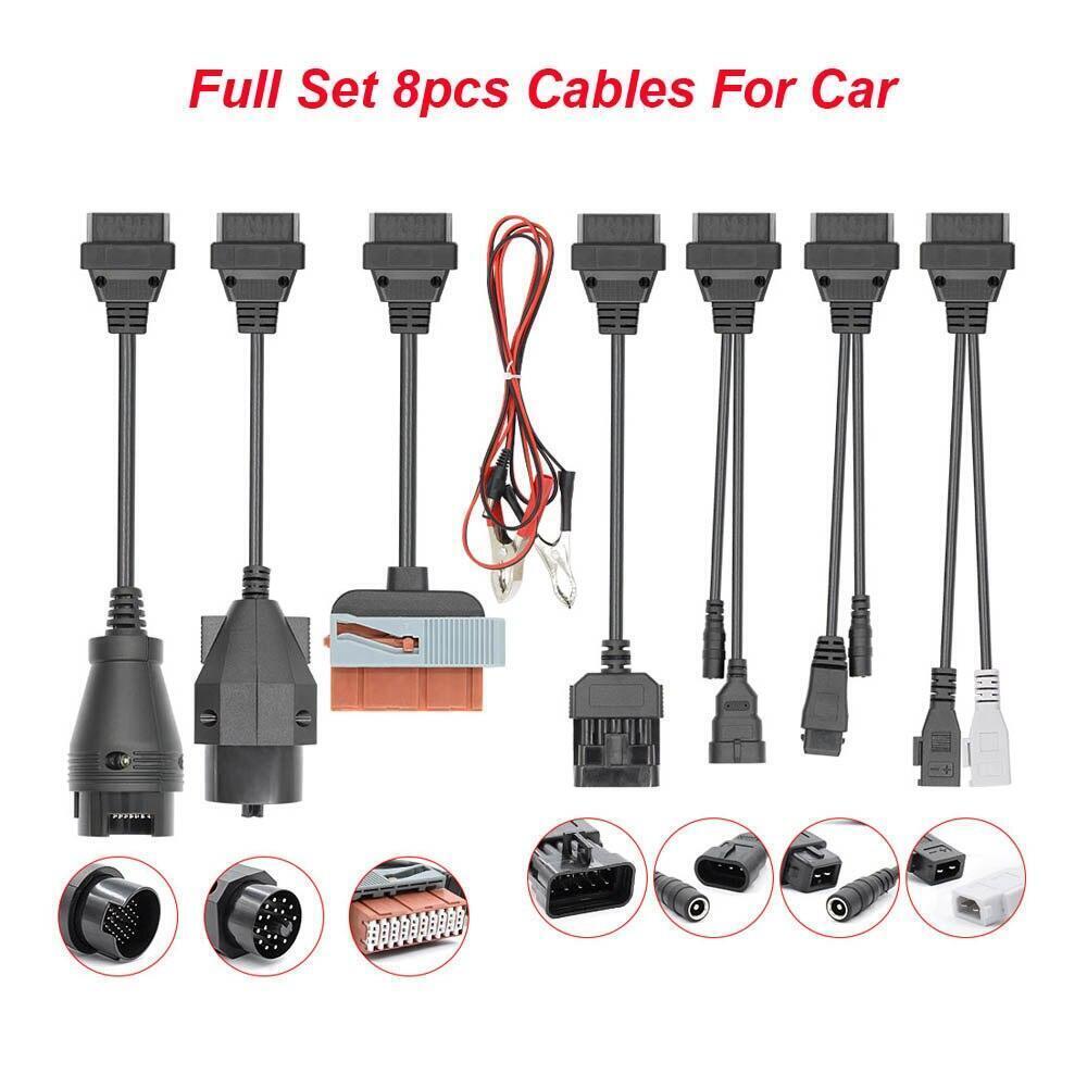 Full Set 8 Cables For Truck Car Obd Obd2 Diagnostic Connector 8pcs Car Cables