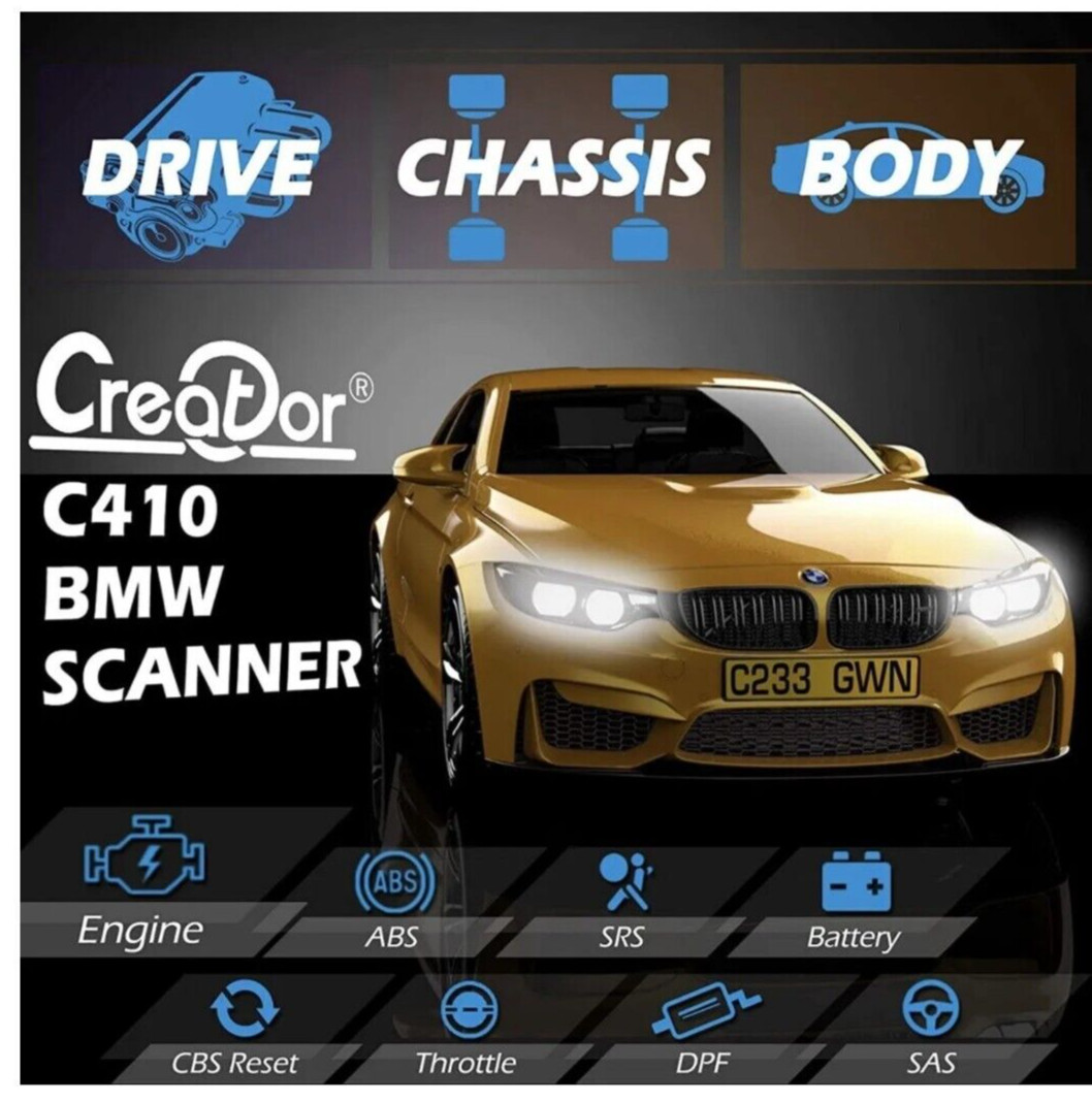 BMW MINI OBD2 Scanner Creator C410 Diagnostic Tool ABS SRS EPB Oil DPF Reset