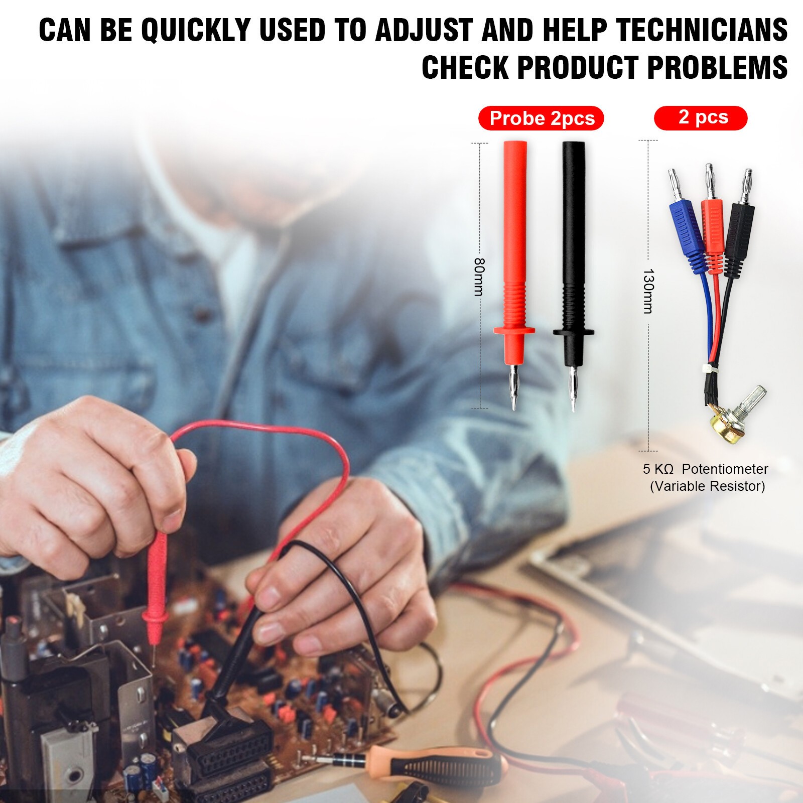 Multimeter 92PCS Auto Circuit Test Leads Kit Alligator Clip Diagnostic Tool US
