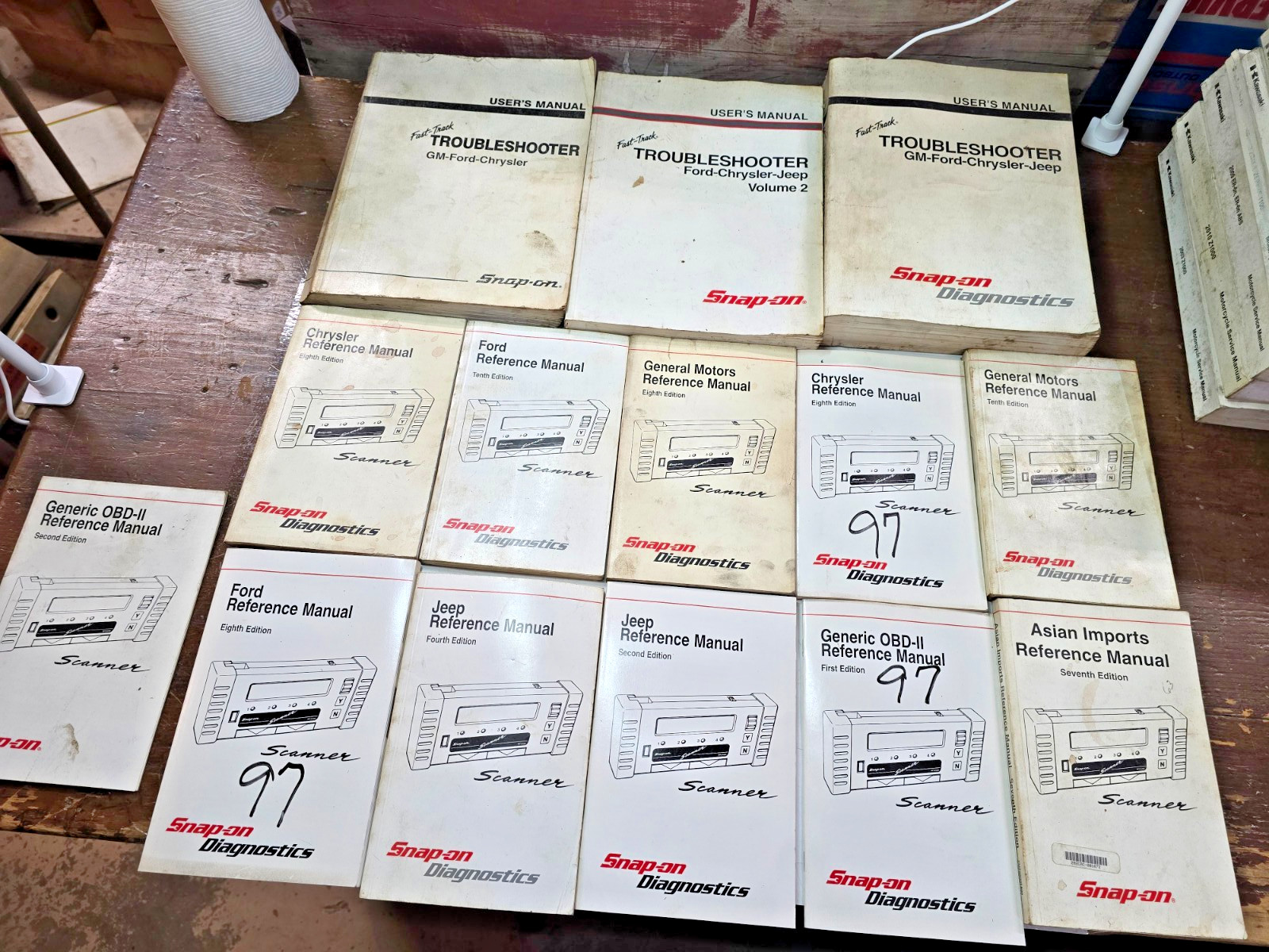 Lot of 14 Snap-On Diagnostic FAST TRACK GM Ford Chrysler Jeep User’s Manual