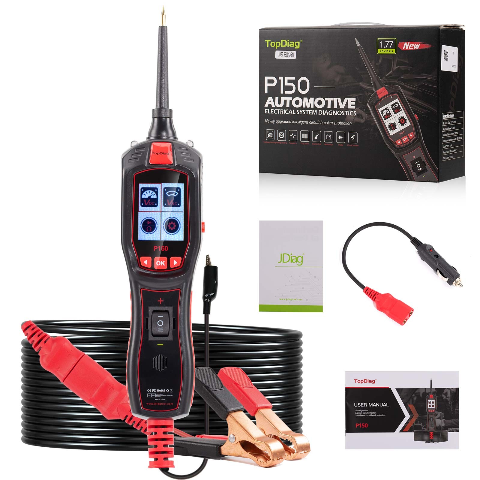 TOPDIAG P150 Electrical Tester 6 – 30 Volt Vehicle Electrical System Diagnostics