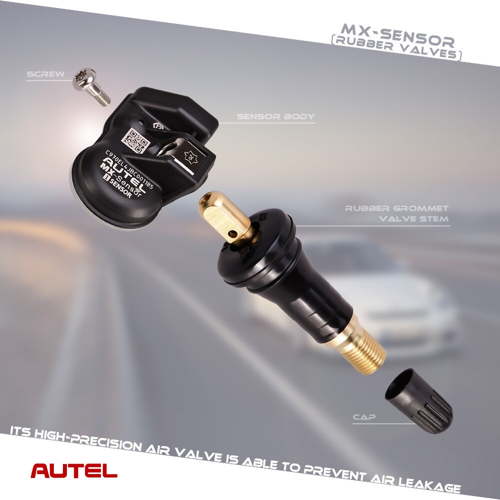 Autel TPMS Sensor MX-Sensor 315MHz + 433MHz Programmable Universal Rubber Valve