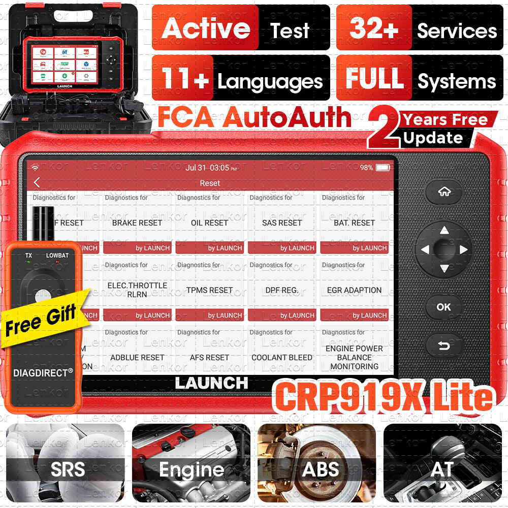 2024 LAUNCH CRP919X Lite Car Bi-directional All System Diagnostic Scanner Tool