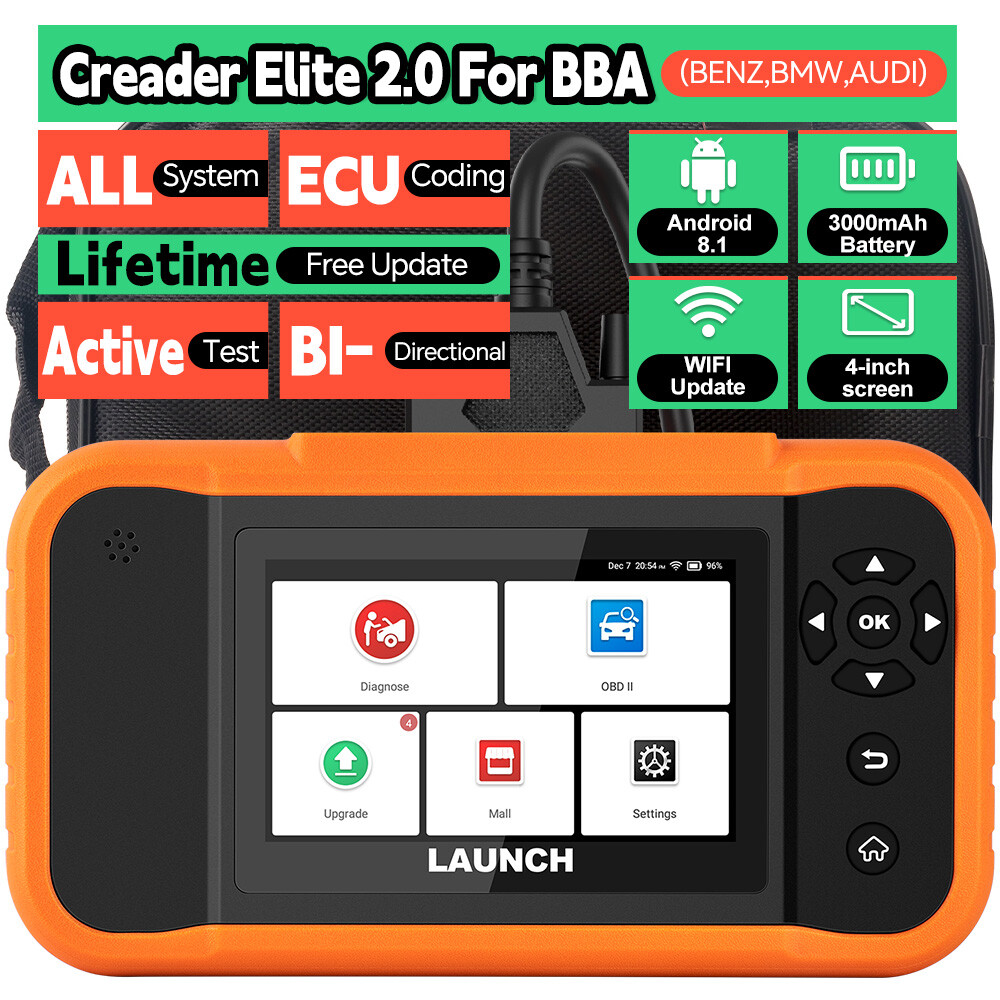 2024 LAUNCH X431 Creader Elite V2.0 for BMW Benz AUDI Diagnostic Tool Scanner