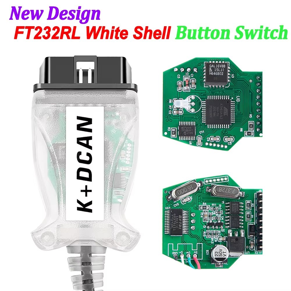 BMW K DCAN Diagnostic Cable FTDI Chip OBD2 Scanner USB Interface for Windows 7