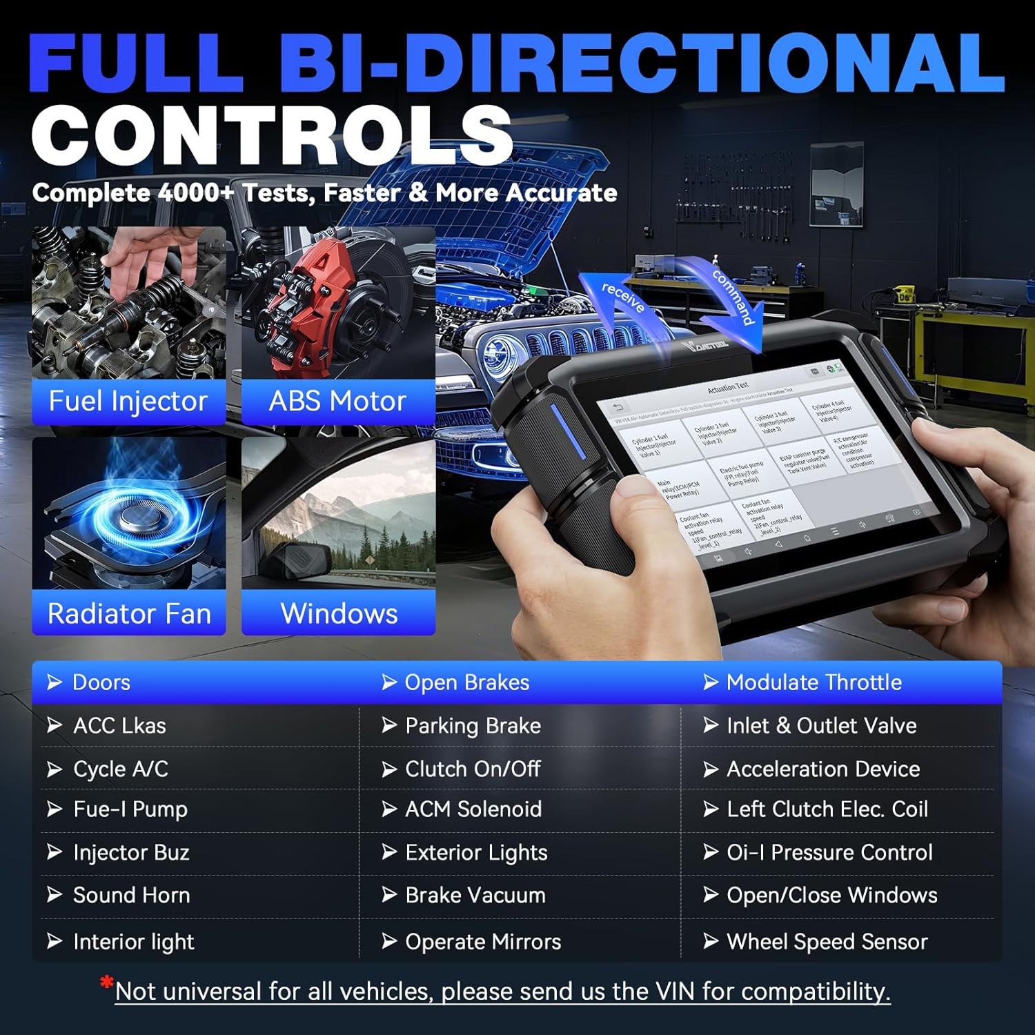 VDIAGTOOL VD70 Bidirectional OBD2 Scanner Auto Diagnostic Tool Key Programmer