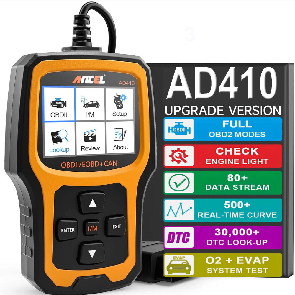 Ancel AD410 OBD2 Scanner EOBD Engine Code Reader Automotive Diagnostic Scan Tool