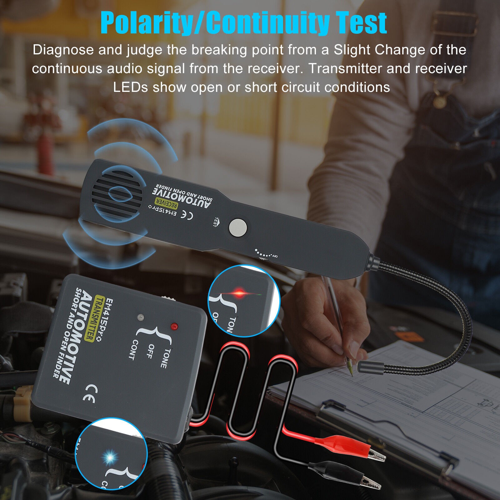 Car Automotive Short & Open Finder EM415PRO Short Circuit Detector Repair Tool