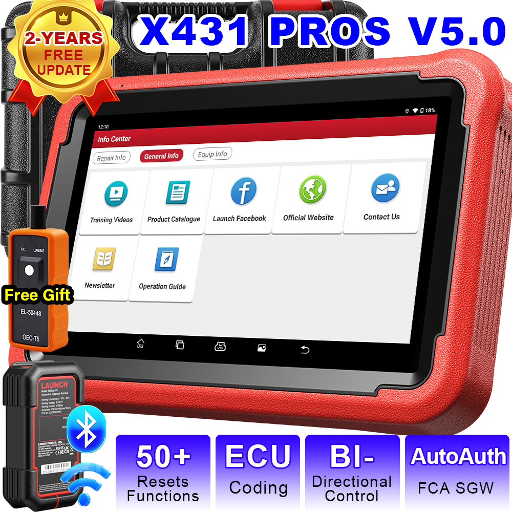 LAUNCH X431 Pros V + 5.0 PRO5 OBD2 Car Diagnostic Tool ECU Key Coding Scanner
