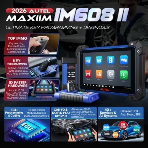 2026 Autel MaxiIM IM608 PRO II Key Fob Programmer 40+ Services Scanner IM608 II