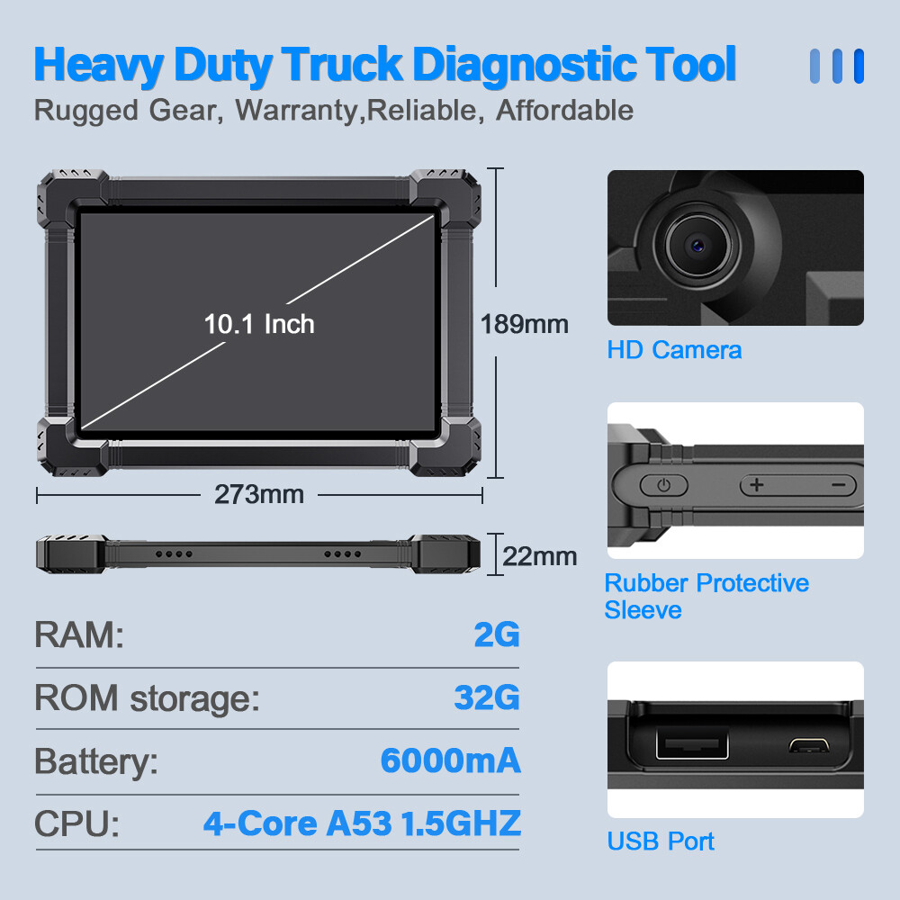 ANCEL X7 HD Heavy Duty Diesel Truck Scanner All System Diagnostic ABS DPF Regen