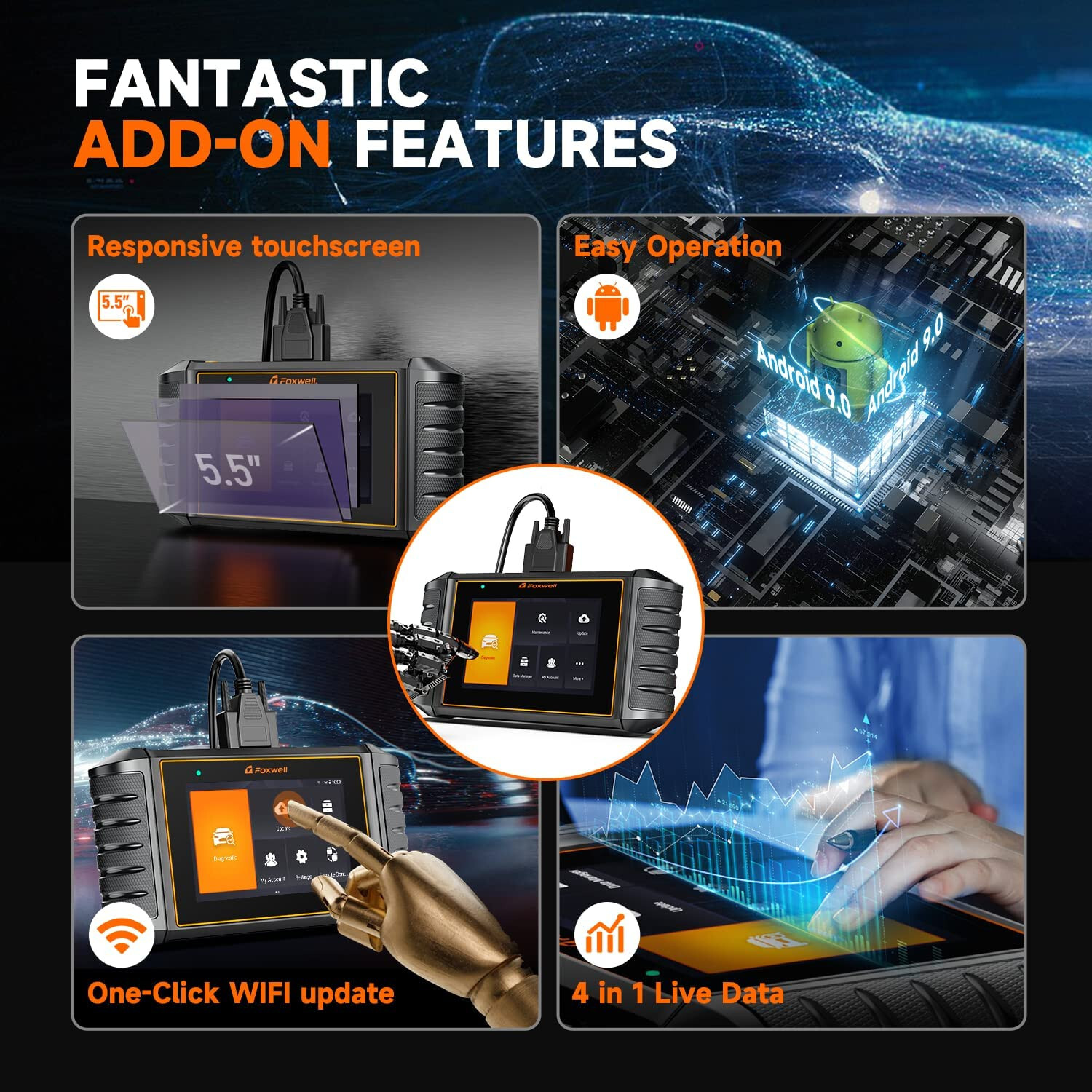 Car Diagnostic ECU Coding All System A/F Adjust IMMO 30+ Reset For BENZ Scanner