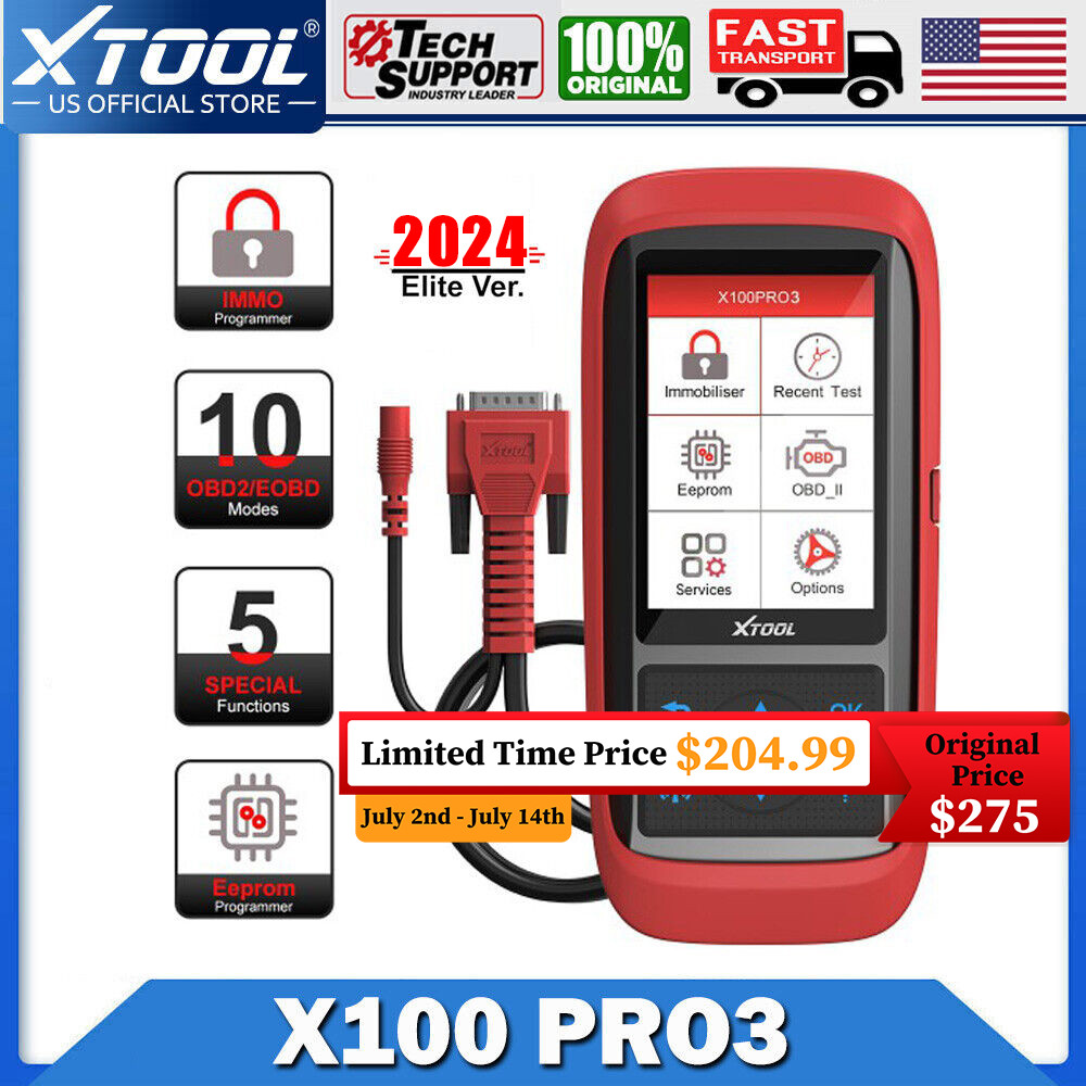 XTOOL X100 Pro3 Auto Key Programmer ABS Throttle Relearn EPB SAS Diagnostic Scan
