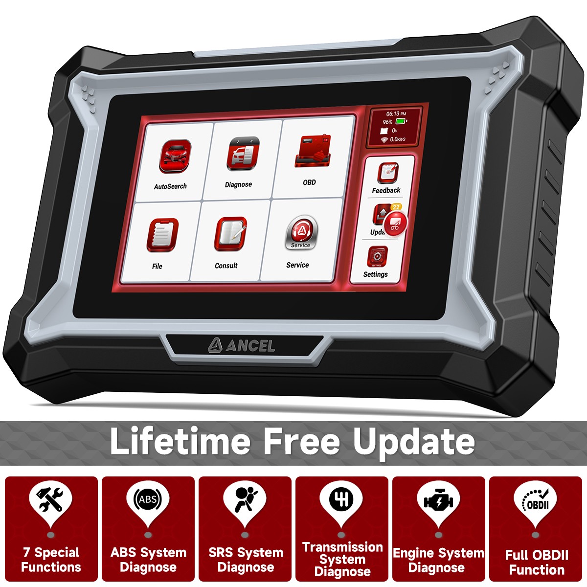 ANCEL DS100 Automotive ABS SRS TCM ECM System OBD2 Scanner Car Diagnostic Tool