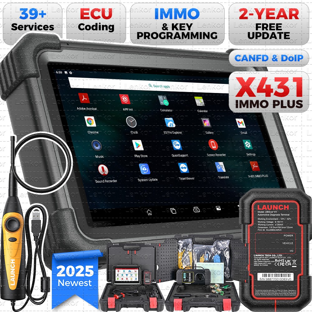 Launch X431 IMMO ELITE IMMO PLUS Key Programming Full System Diagnostic Scanner
