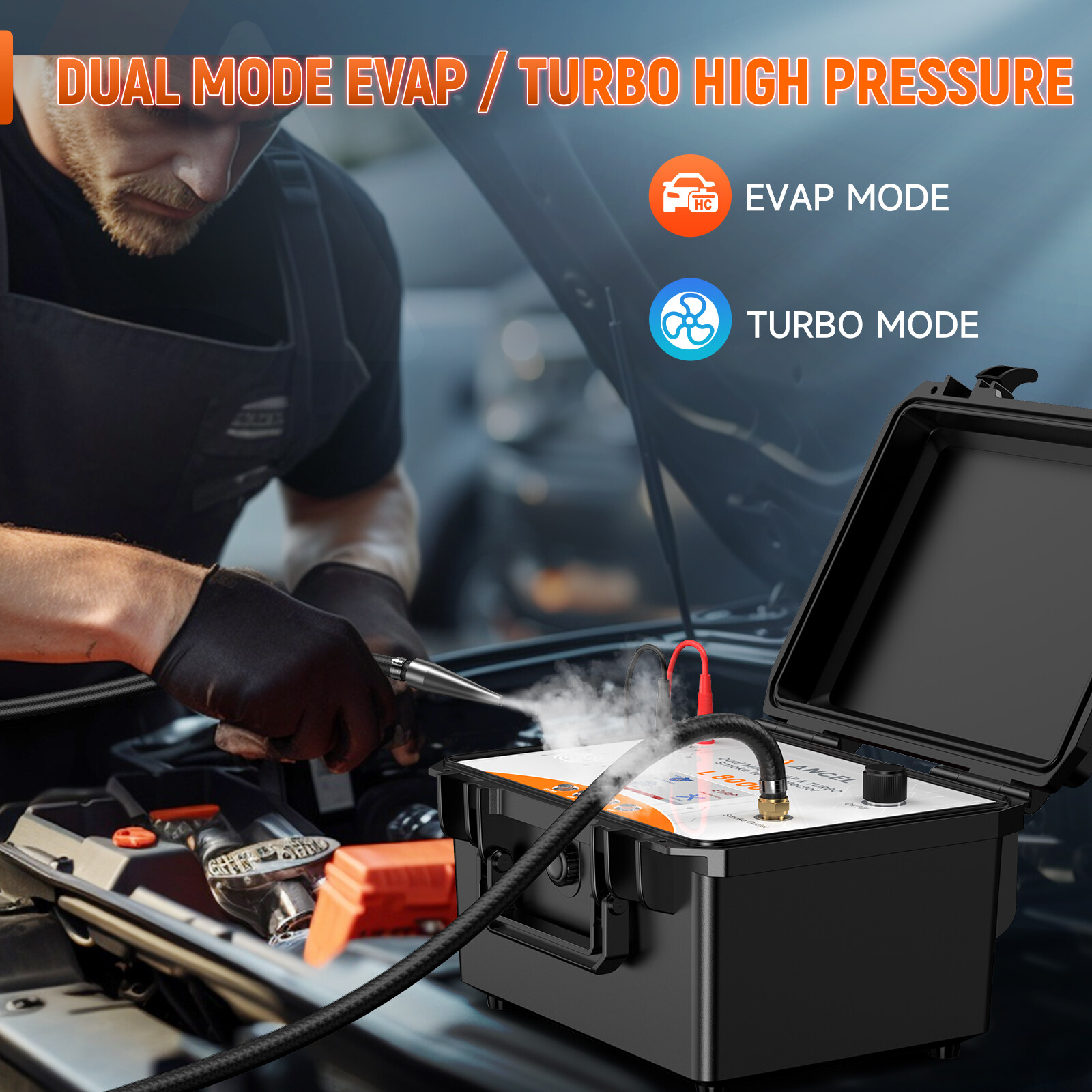 Automotive Smoke Machine Leak Detector EVAP Leak Tester Pressure Time Adjustable