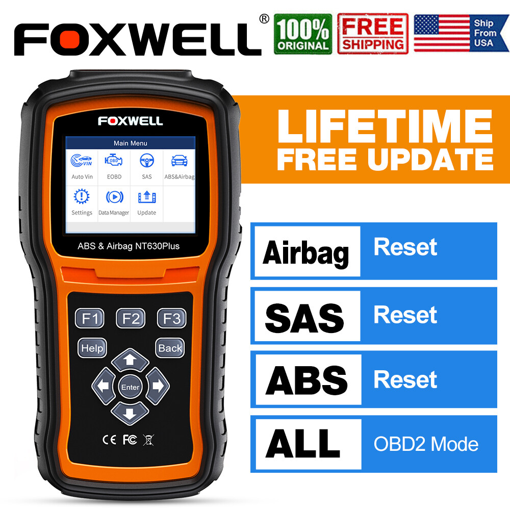 Foxwell NT630 Plus Car OBD2 Scanner Diagnostic Tool Code Reader ABS Bleeding SRS