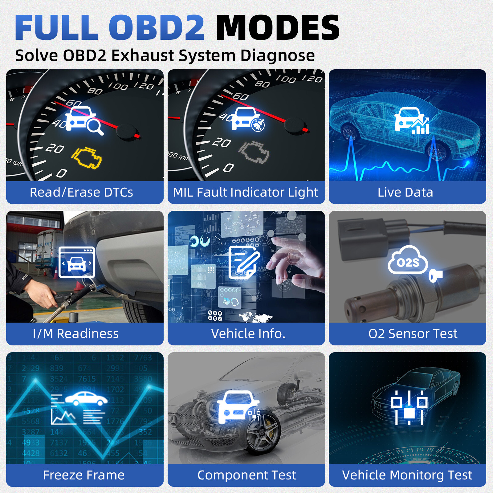 XTOOL IP608 Full System OBD2 Scanner Diagnostic Tool Code Reader Free Update NEW