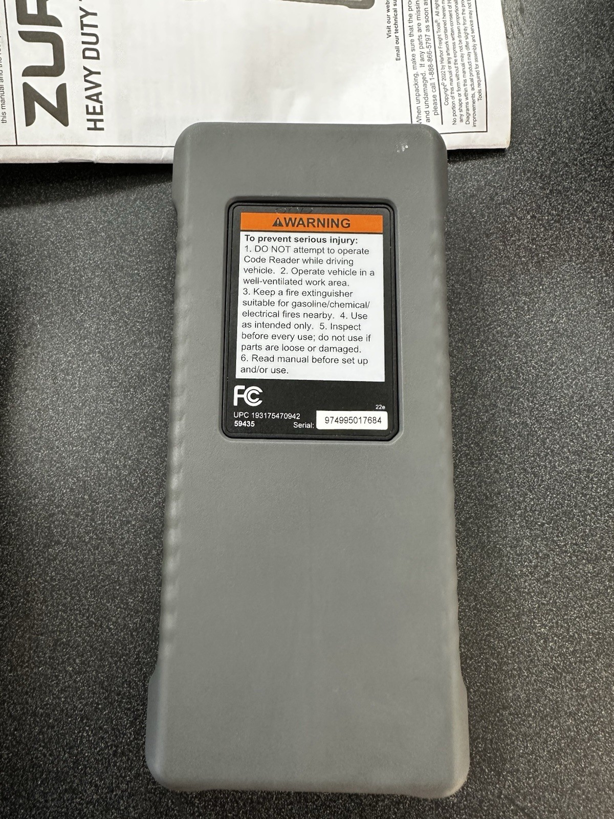 Zurich Heavy Duty Truck Code Reader with 4″ LCD Screen ZRHD1
