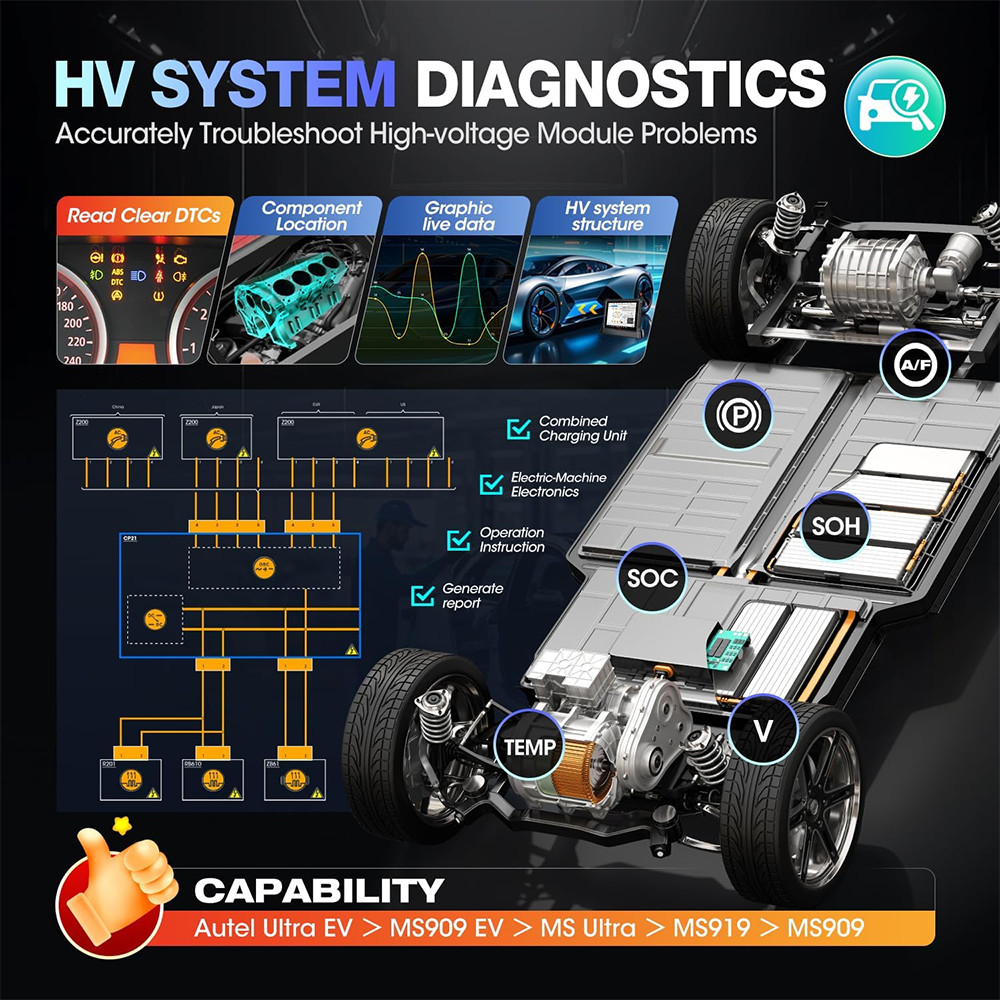 Autel MaxiSys Ultra EV Intelligent Diagnostic for Electric Car Up of Ultra VCMI
