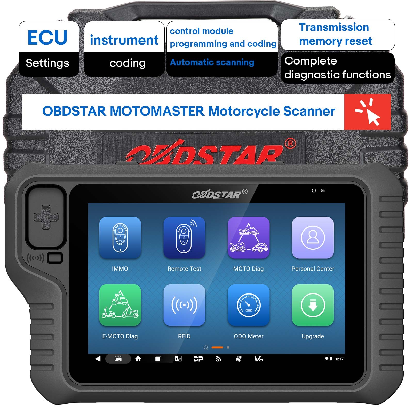 OBDSTAR MOTOMASTER Motorcycle IMMO Diagnostic Scanner Data Flow Upgrade of MS80