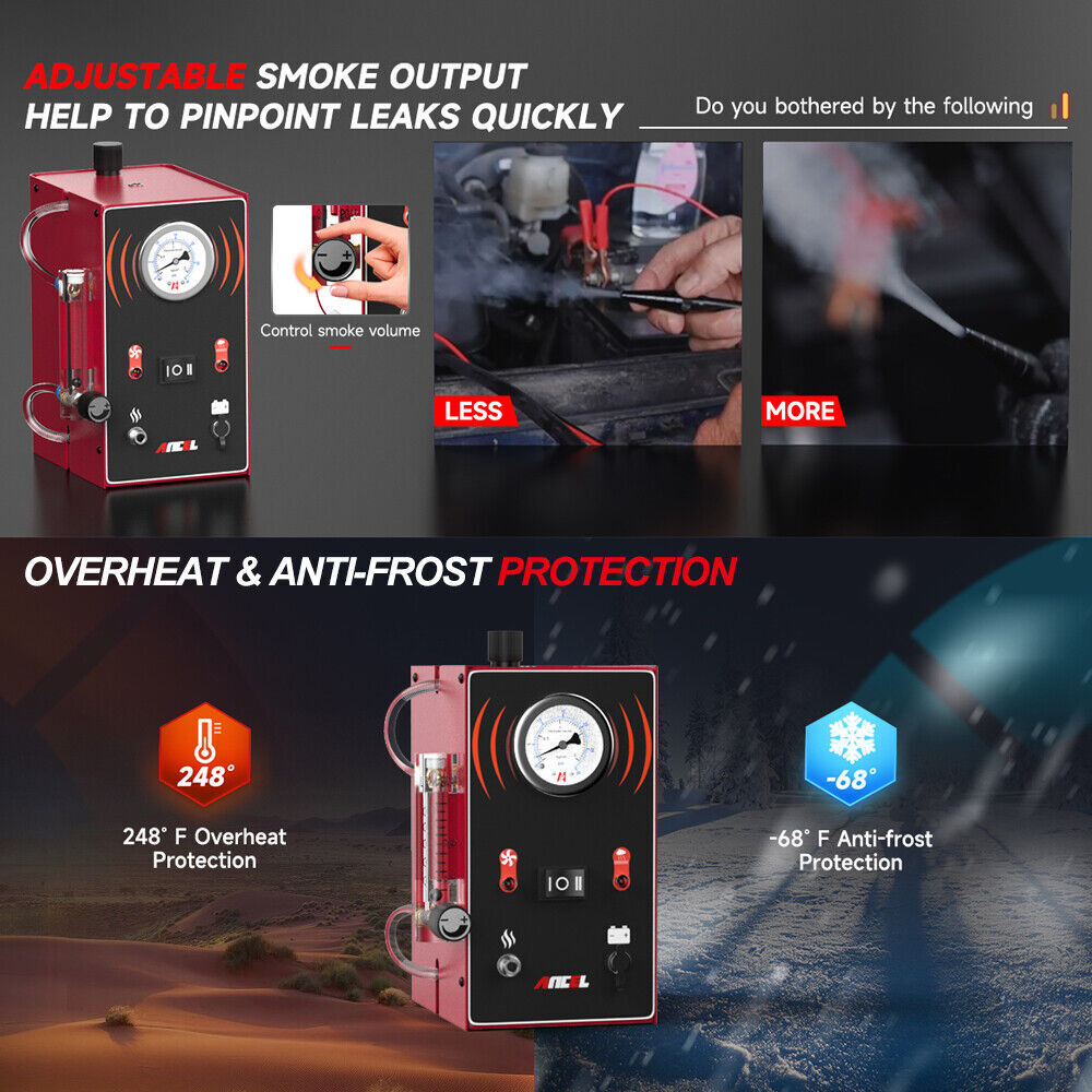 ANCEL S300 Smoke Machine Automotive EVAP Leak Detector Tester Built-in Air Pump