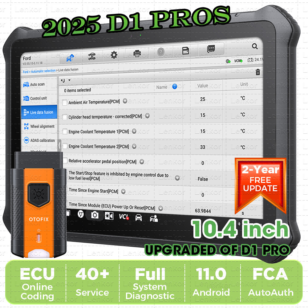 2025 OTOFIX D1 PROS OBD2 Bidirectional Scanner Full System Diagnostic Key Coding