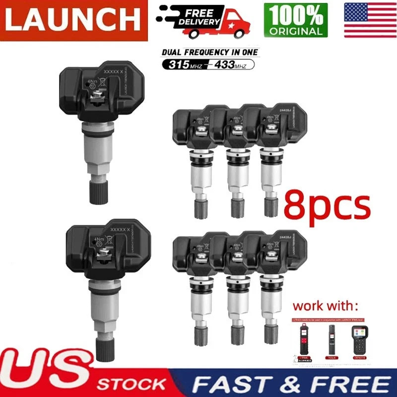 8pack LTR-03 TPMS Sensors, TPMS Sensor 315MHZ+433MHZ RF Dual Frequency Tire*^