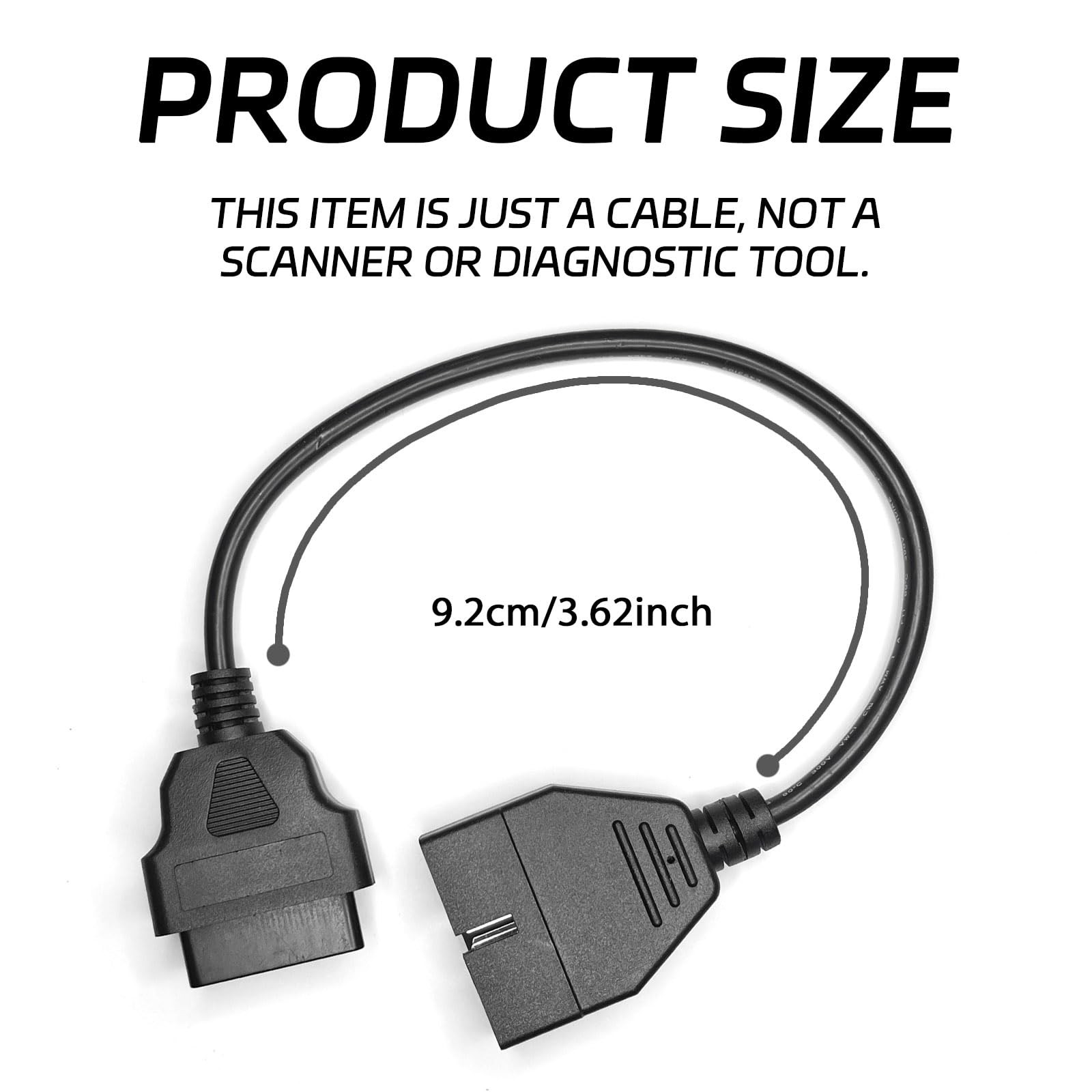 QKYS OBD1 Scanners, to OBD2 GM Adapter, 12 Pin OBD II black