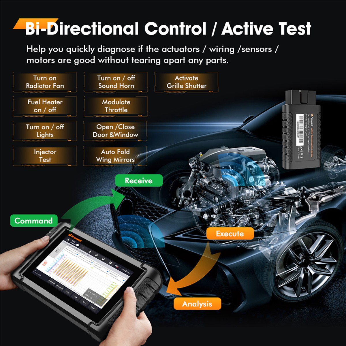 AUTOPHIX 3210 PRO Bluetooth OBD2 Scanner Car Diagnostic Tool ABS SRS AT Engine
