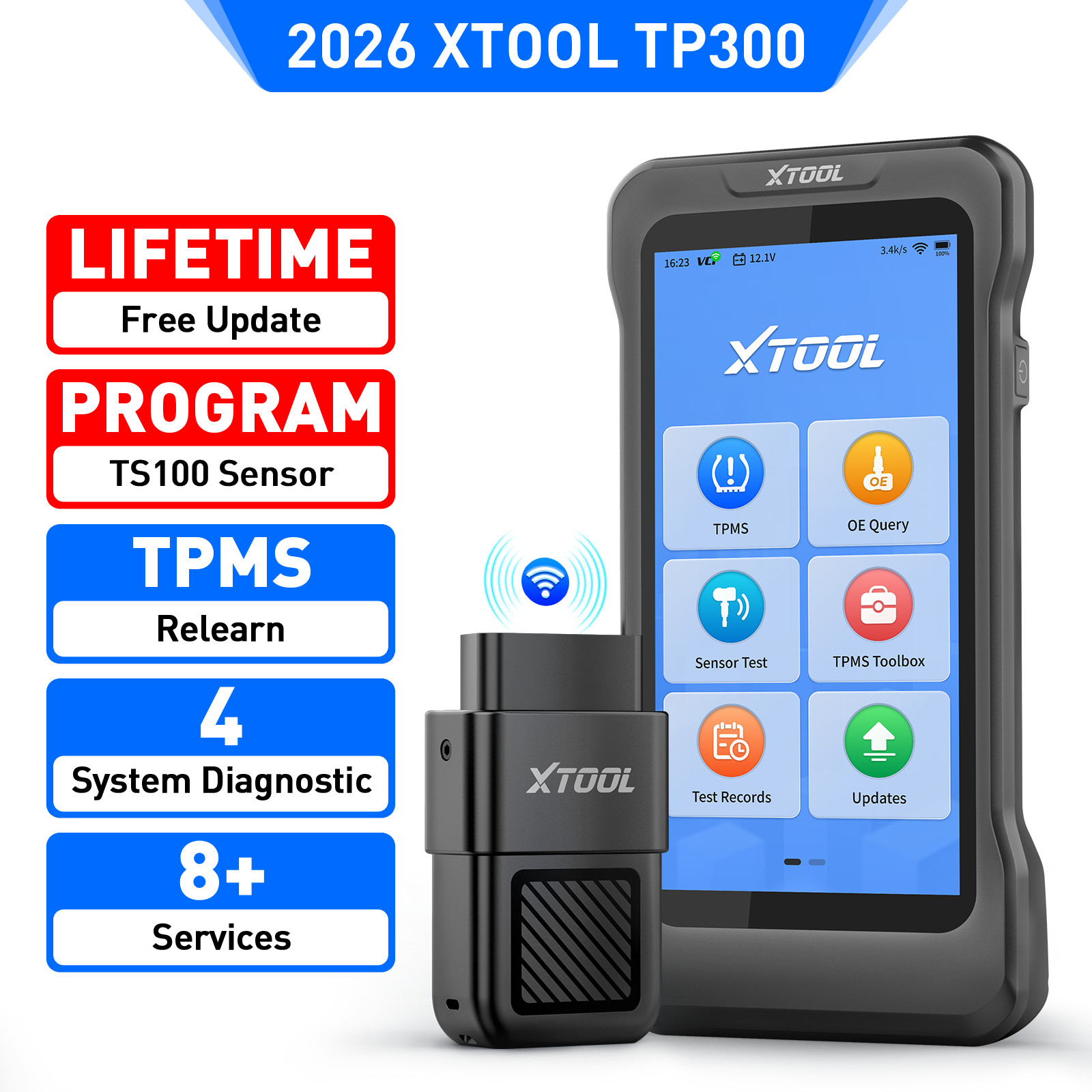 XTOOL TP300 TPMS Programming Scanner Auto Diagnostic Tool Lifetime Free Update