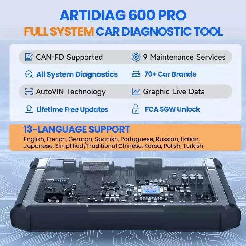 TOPDON Upgraded AD600PRO OBD Scanner 32GB Code Reader All System DiagnosticTool