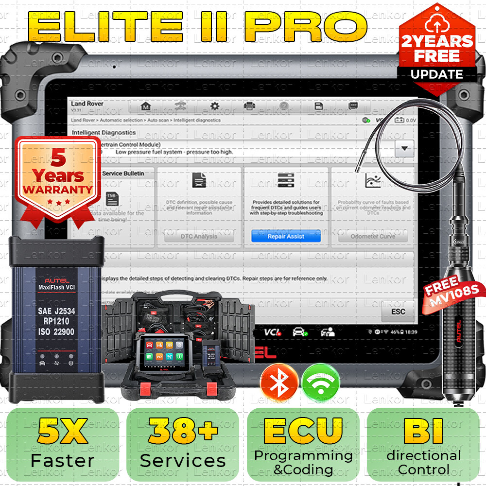 Autel MaxiSys Elite II PRO Scanner: 2025 Version 2 YEAR update No IP Limited