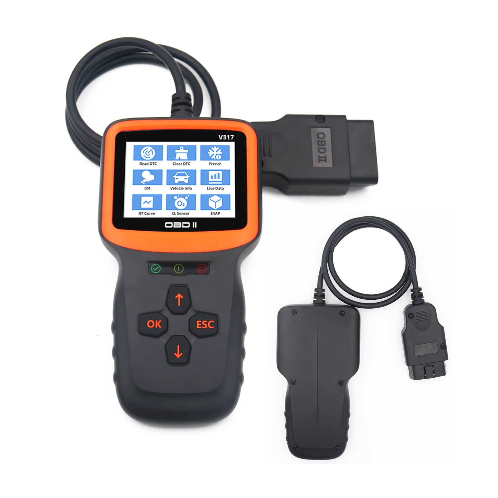 Check Engine Light Scanner OBD2 Code Reader Real-Time Graphs EVAP Voltage Tester