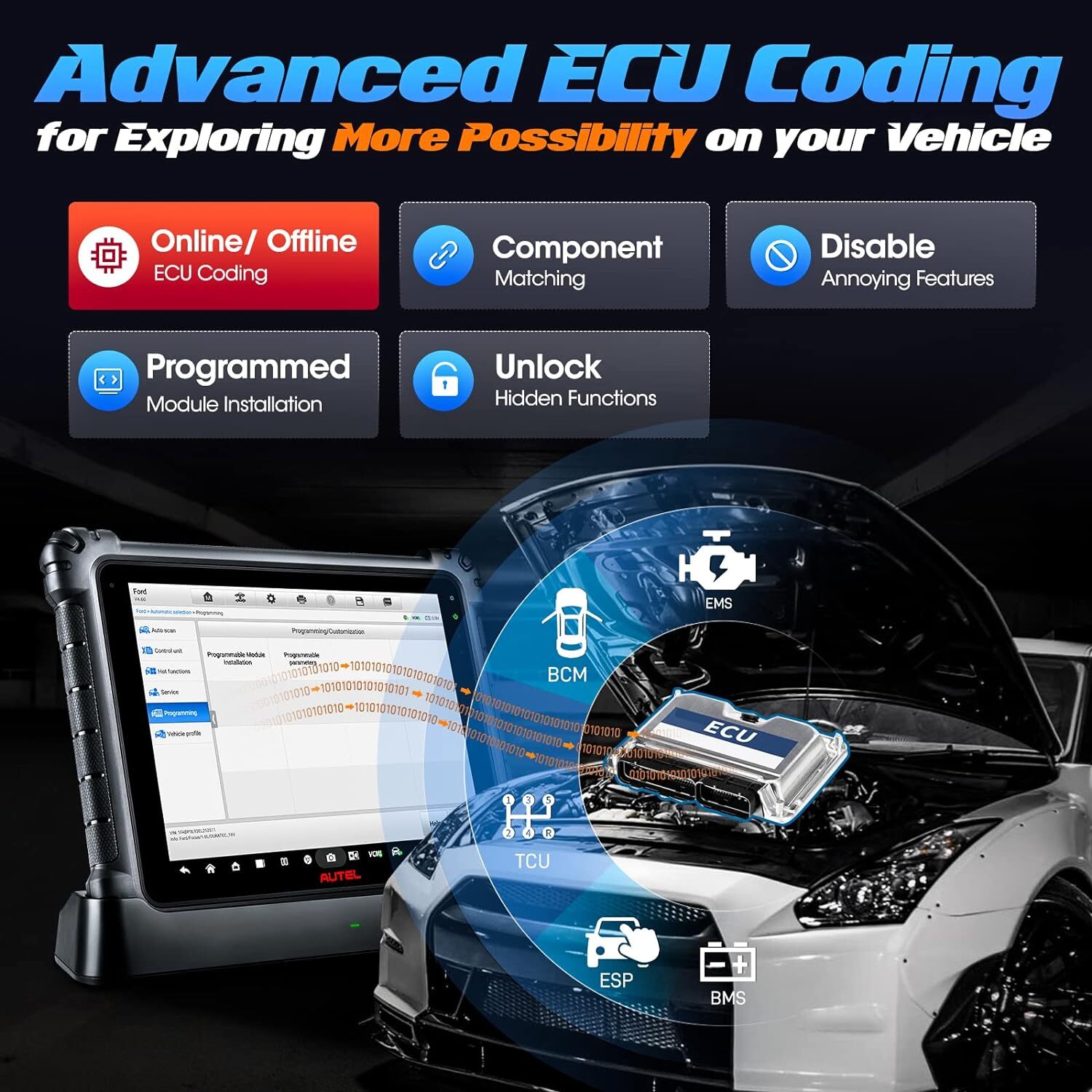 Autel MaxiSys Ultra 2026 Diagnostic Scanner J2534 Pro-gramming Tool 5-in-1 VCMI