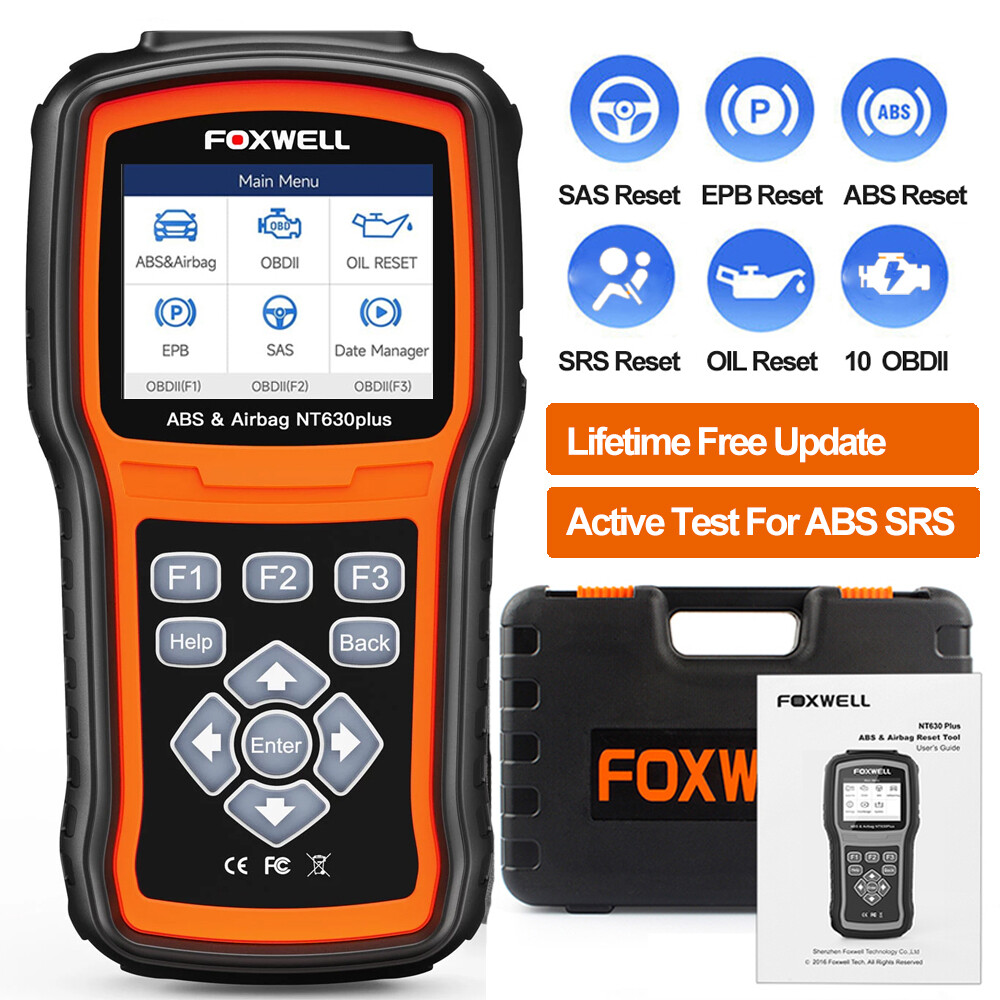 FOXWELL NT630 Plus Car Diagnostic Scanner Bidirectional ABS SRS EPB Oil Reset