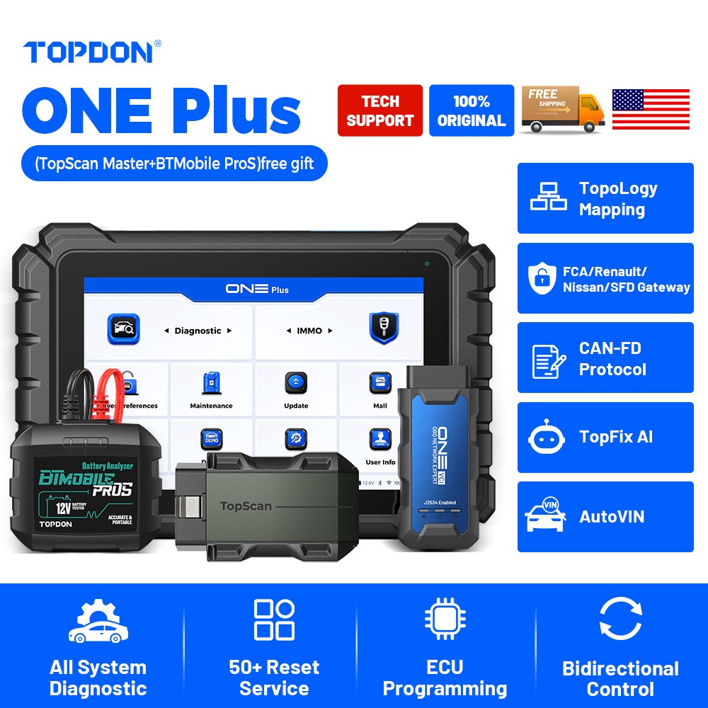 2026 TOPDON ONE Plus DOIP CAN-FD Scanner FCA SGW AutoAuth IMMO All Key Lost Tool