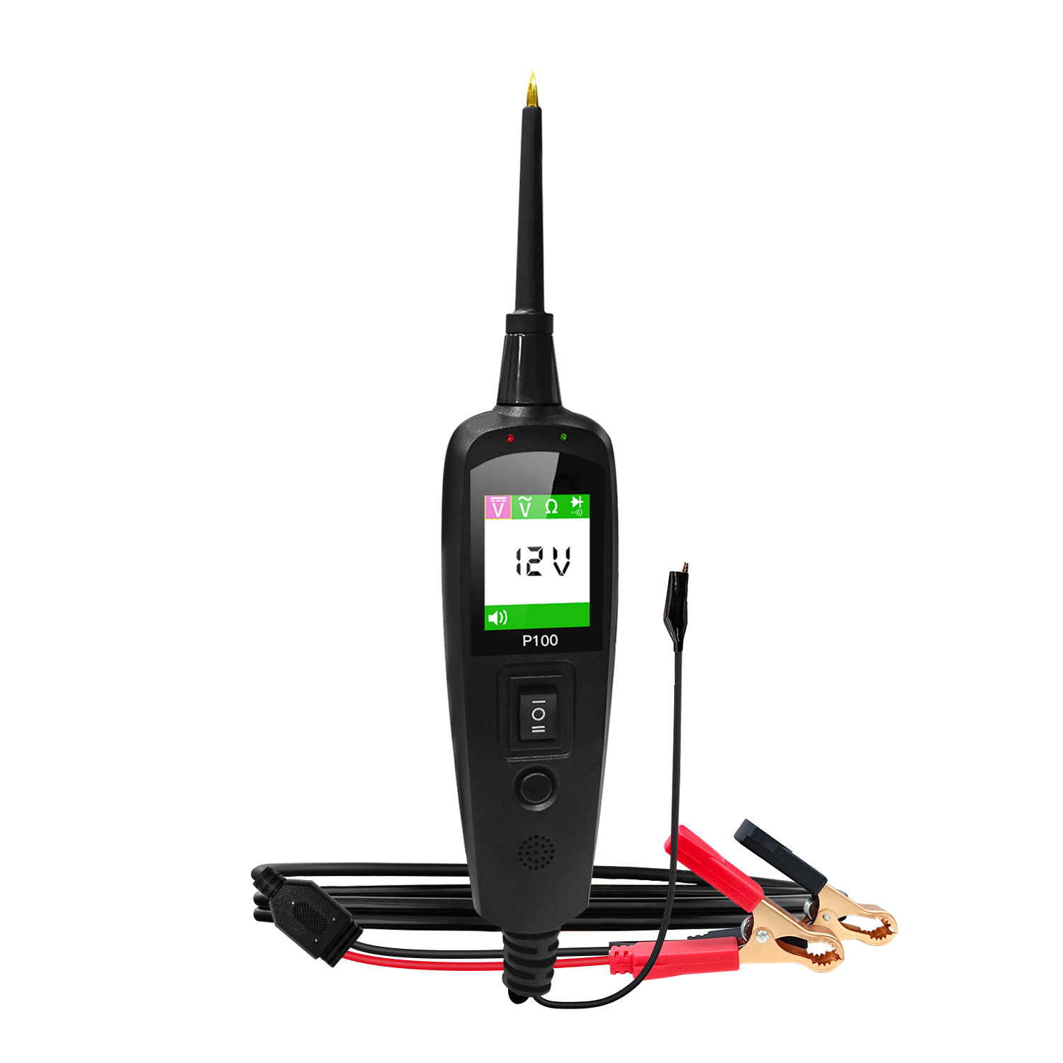 Topdiag P100 12-24V Car Electrical Circuit Tester Power Probe AVO Meter 2M Cable