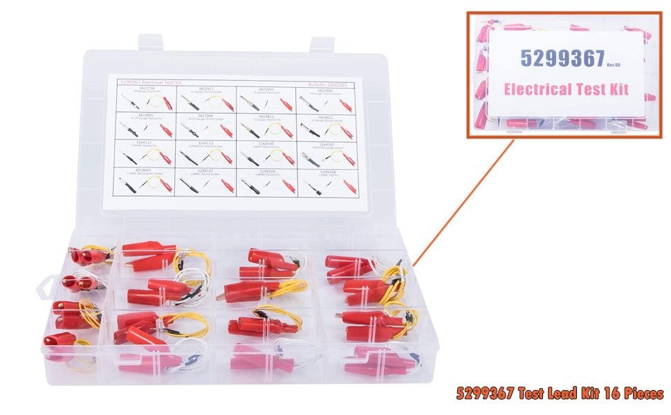 16Pcs Electrical Test Lead Kit 5299367 for Cummins Circuit Connection/Experiment