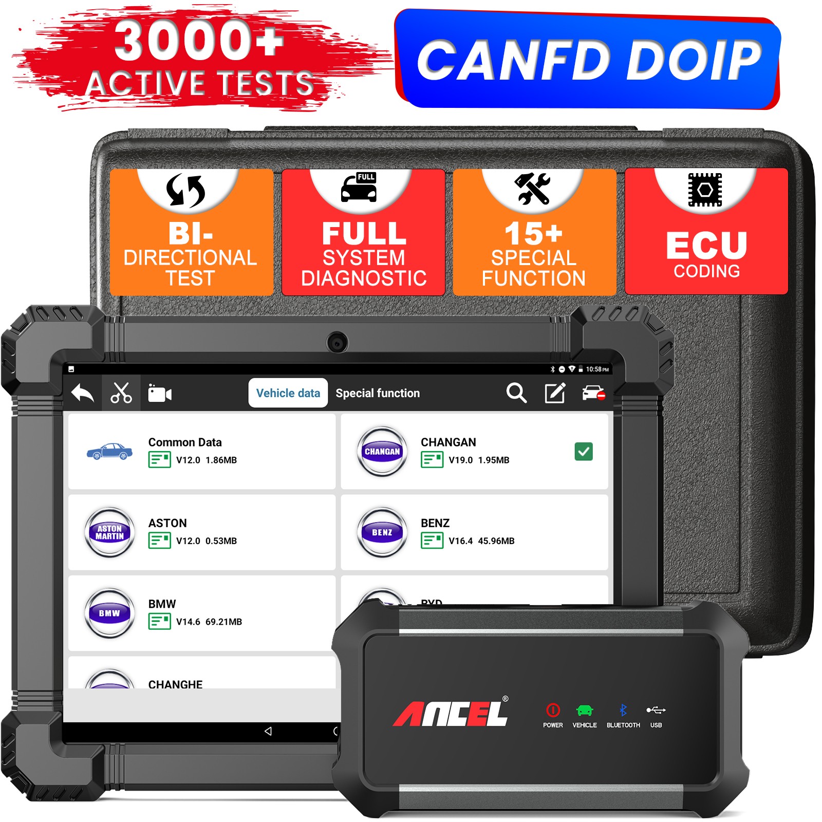 Automotive Diagnostic Scanner OBD2 for BMW Benz Audi VW Bidirectional Scan Tool