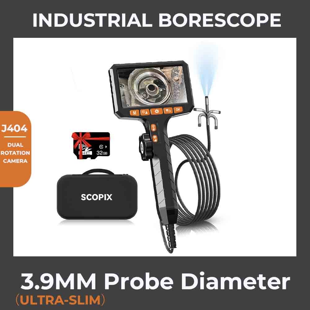 2025NEW 3.9MM UltraSlim Endoscope Inspection Camera Borescope w/6 Adjustable LED