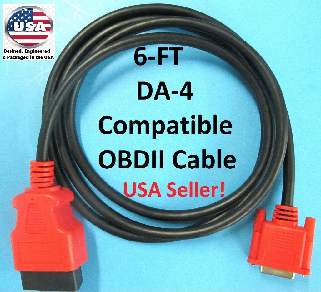6FT OBDII OBD2 Cable Compatible with DA-4 for Snap On Scanner ETHOS EDGE EESC332